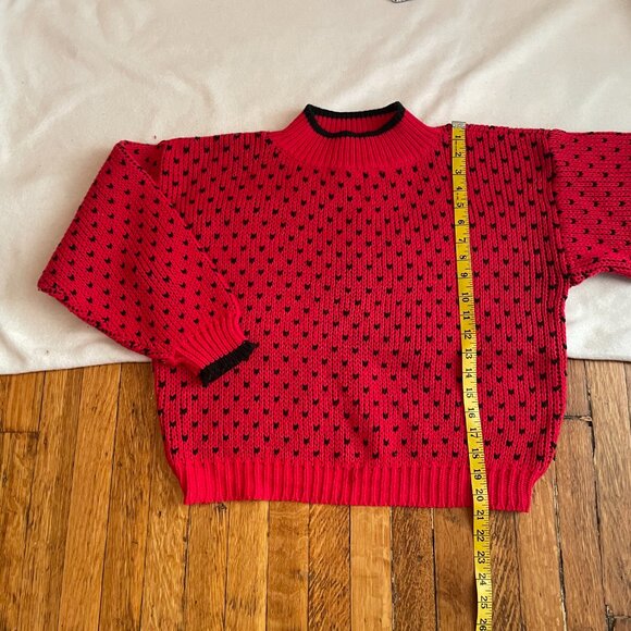 Vintage 80s Club Sportif de Paris red and black sweater, size large - Picture 7 of 7